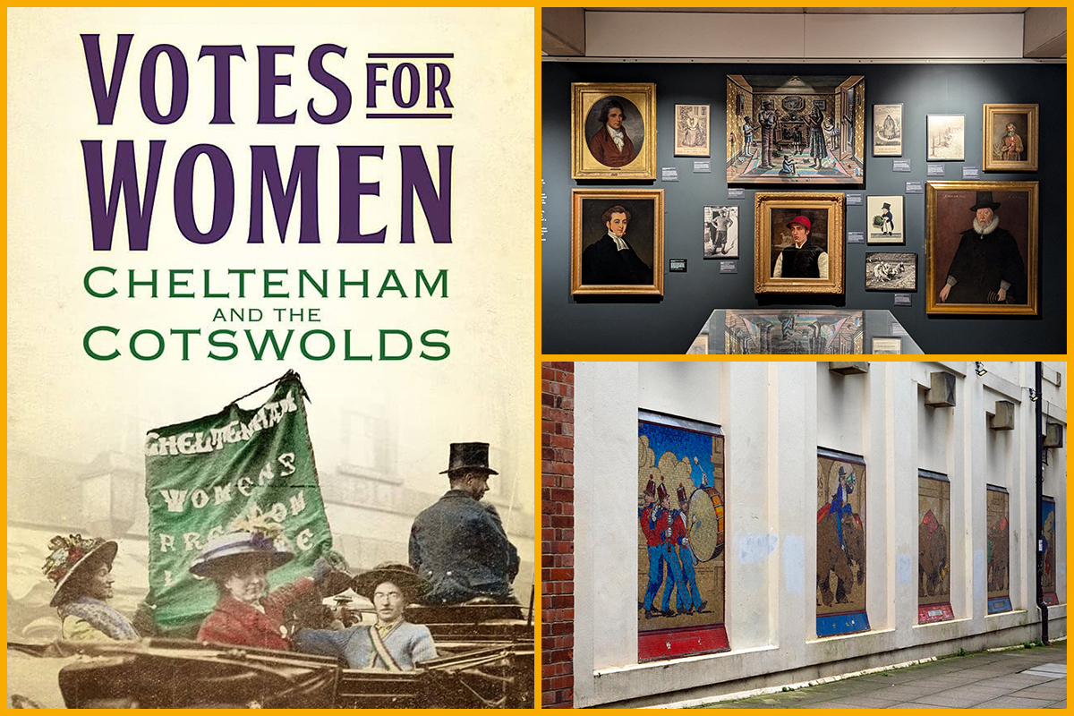 Votes for womena book cover, The Wilson Art Gallery, Cheltenham Elephant Mosaics